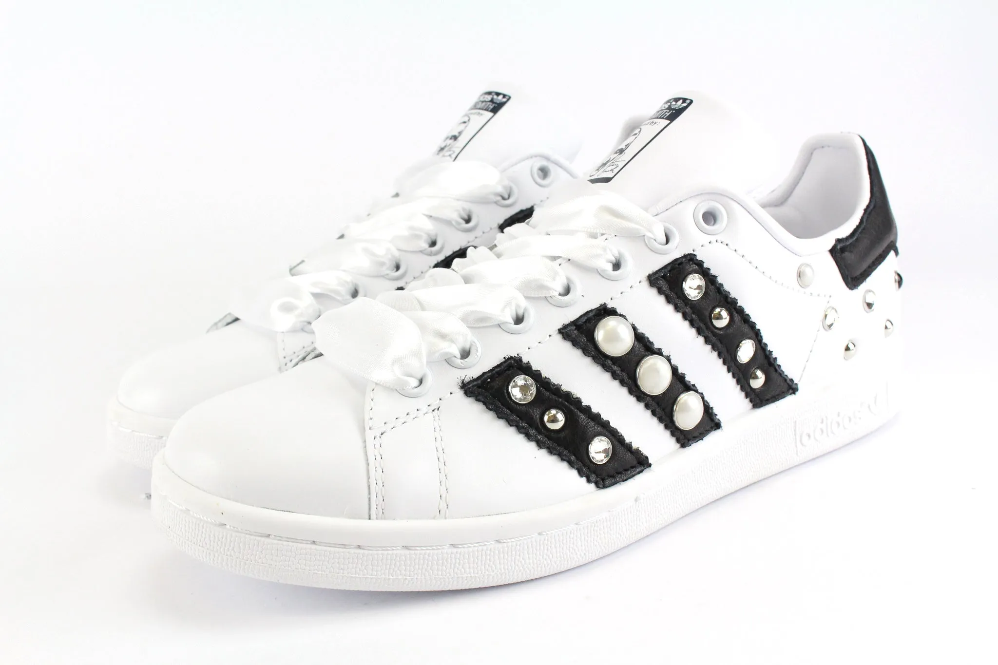 Adidas Stan Smith Strass Perle & Lacci Raso