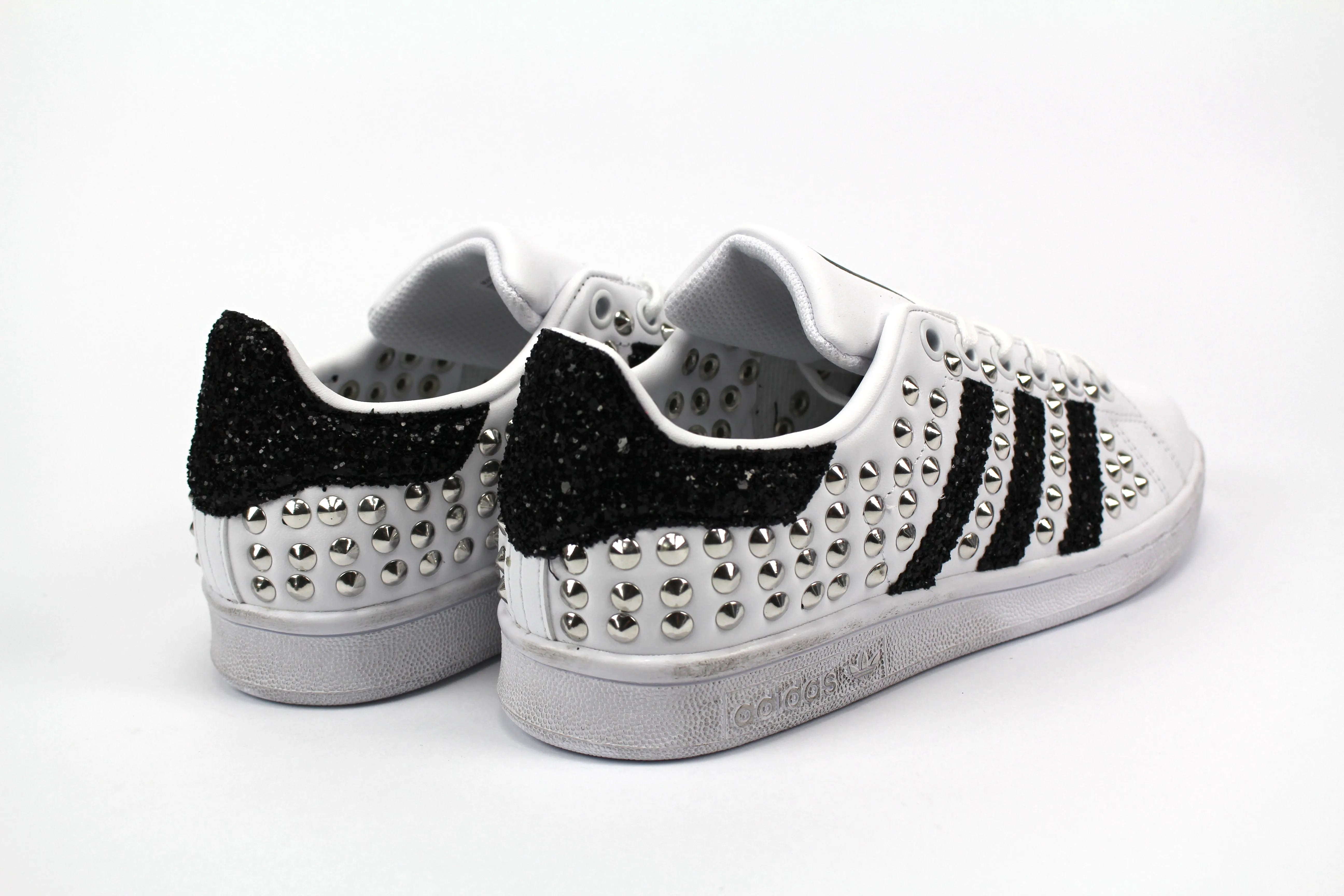 Adidas Stan Smith Total Borchie & Black Glitter