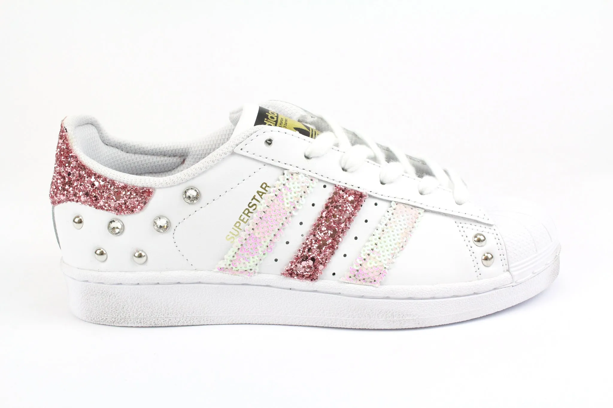 Adidas Superstar Glitter Rosa Paillettes & Strass