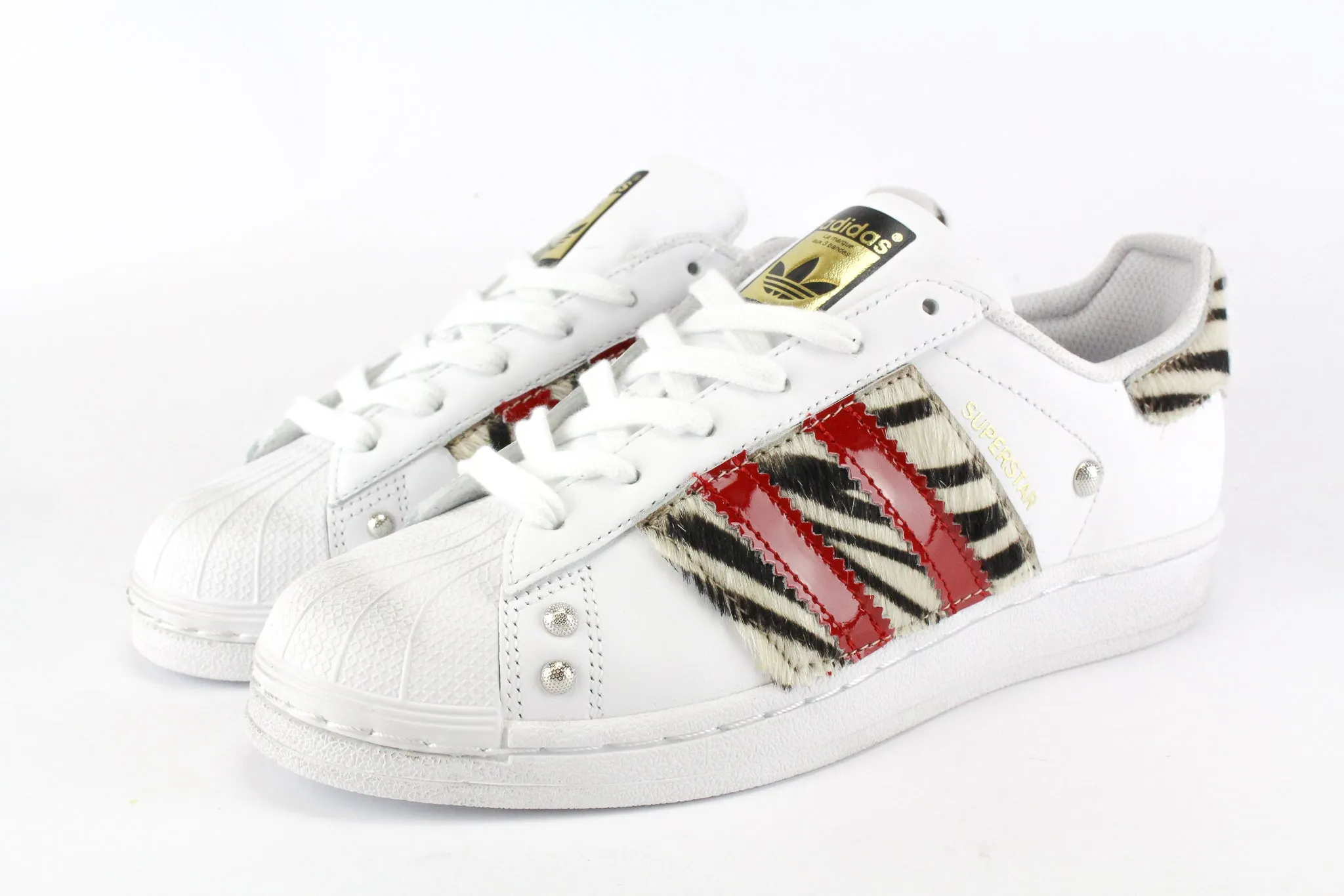 Adidas Superstar Zebrate & Vernice Rossa