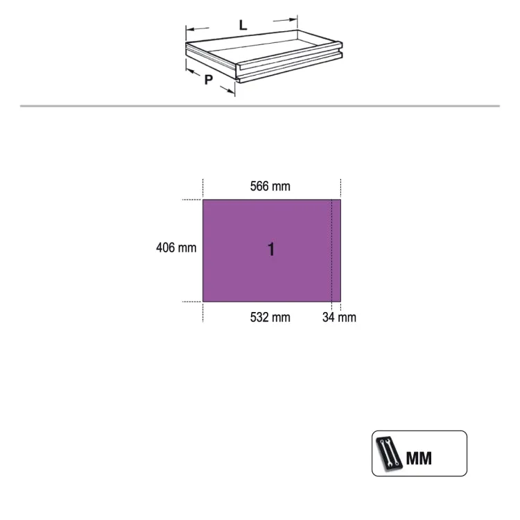 Arredo Officina Beta Utensili C45PRO BPX-2,0 piano inox