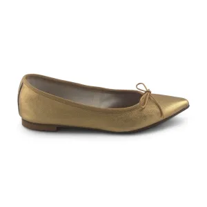 Ballerine in pelle laminata oro