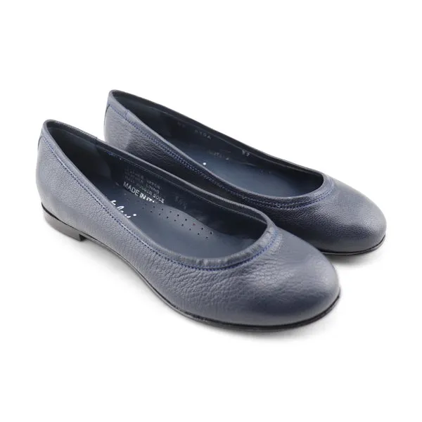 Ballerine in pelle martellata blu