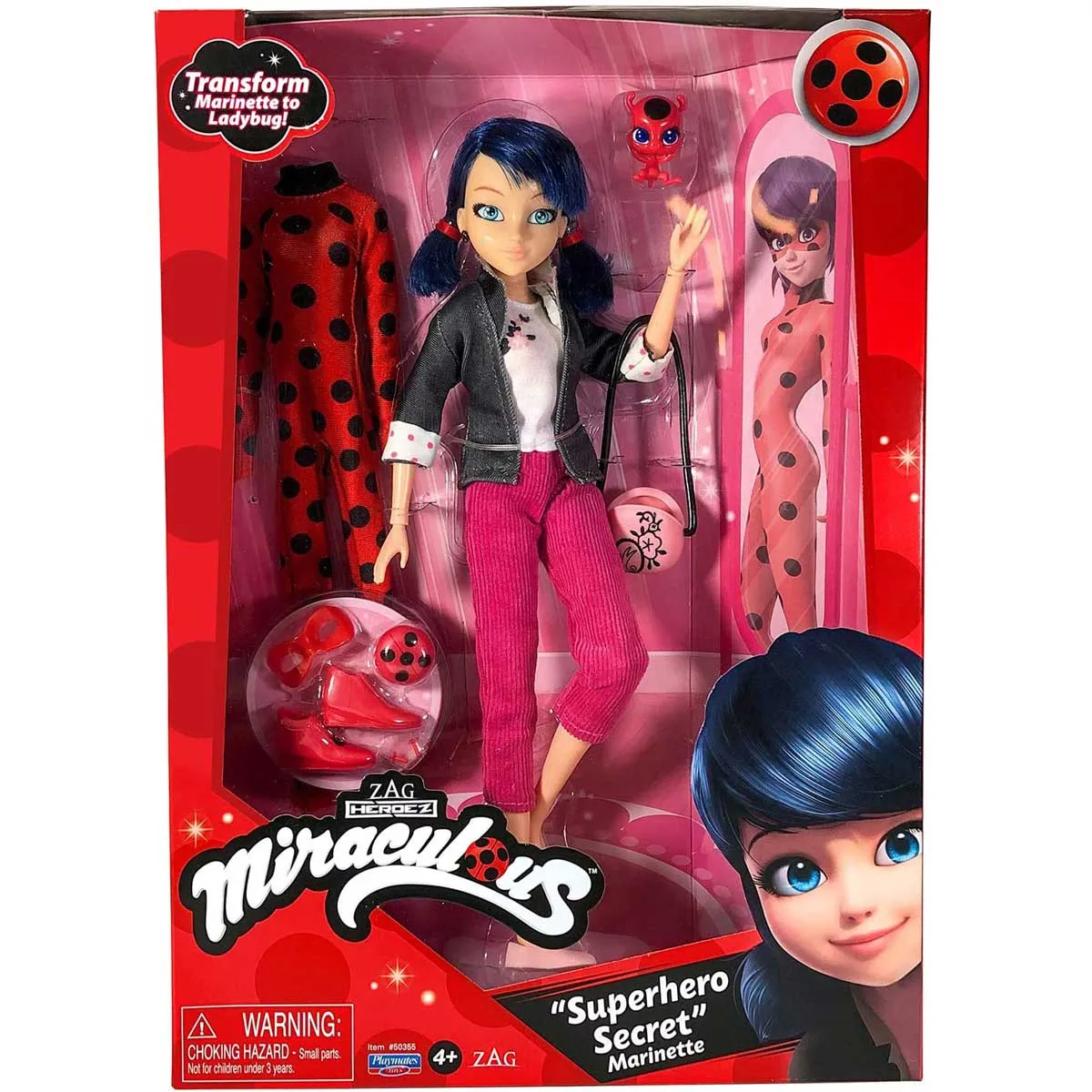 BANDAI Miraculous Ladybug Bambola 26 Cm Doppio Abito - T04747