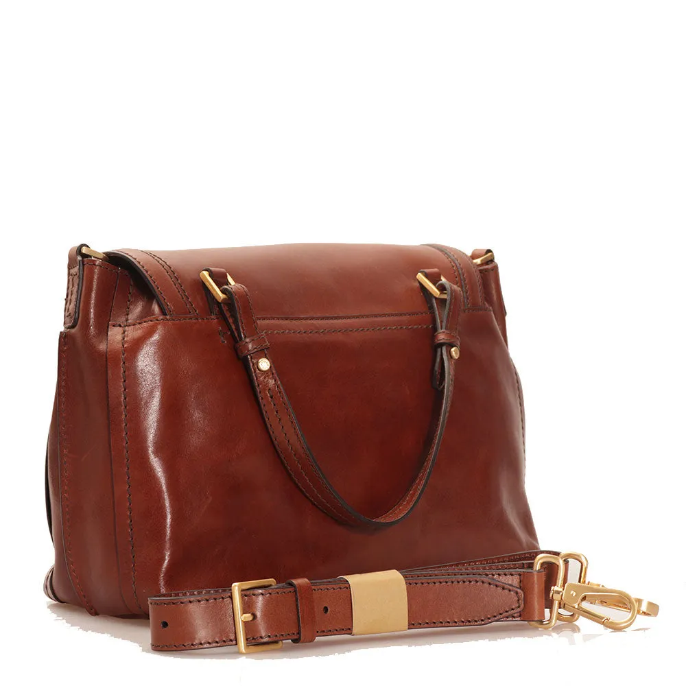 Borsa Donna a Mano THE BRIDGE in Pelle Marrone linea Francesca