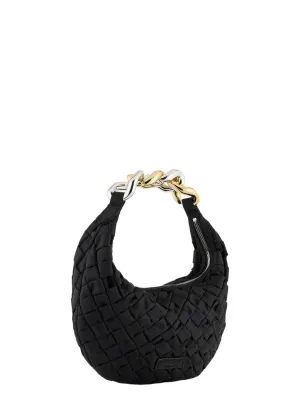 Borsa Hobo in Nylon con Manico a Catena