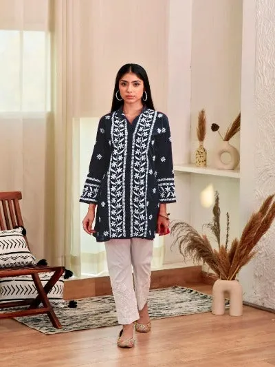 Chikanankari Short Kurta 1pc