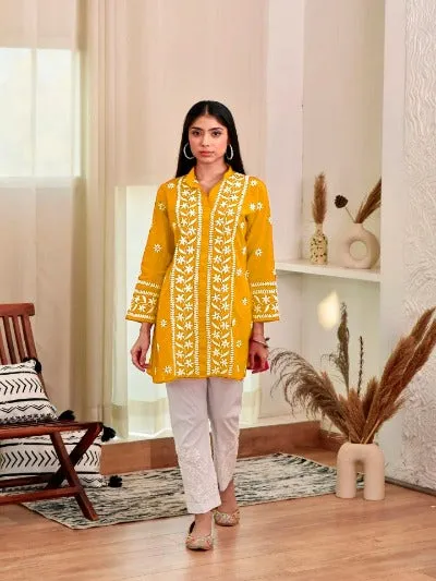 Chikanankari Short Kurta 1pc