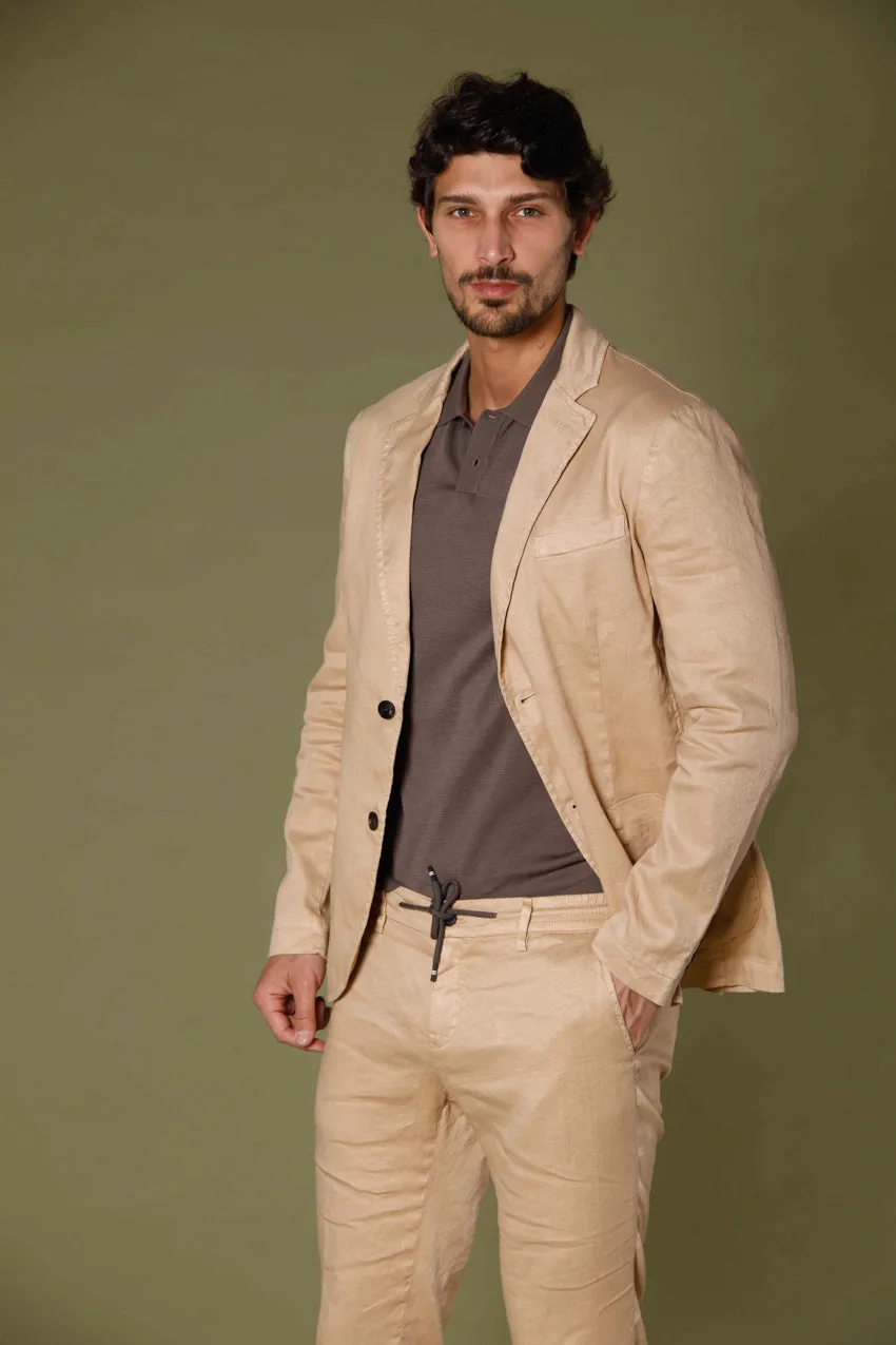 Da Vinci Summer blazer uomo in lino e cotone regular