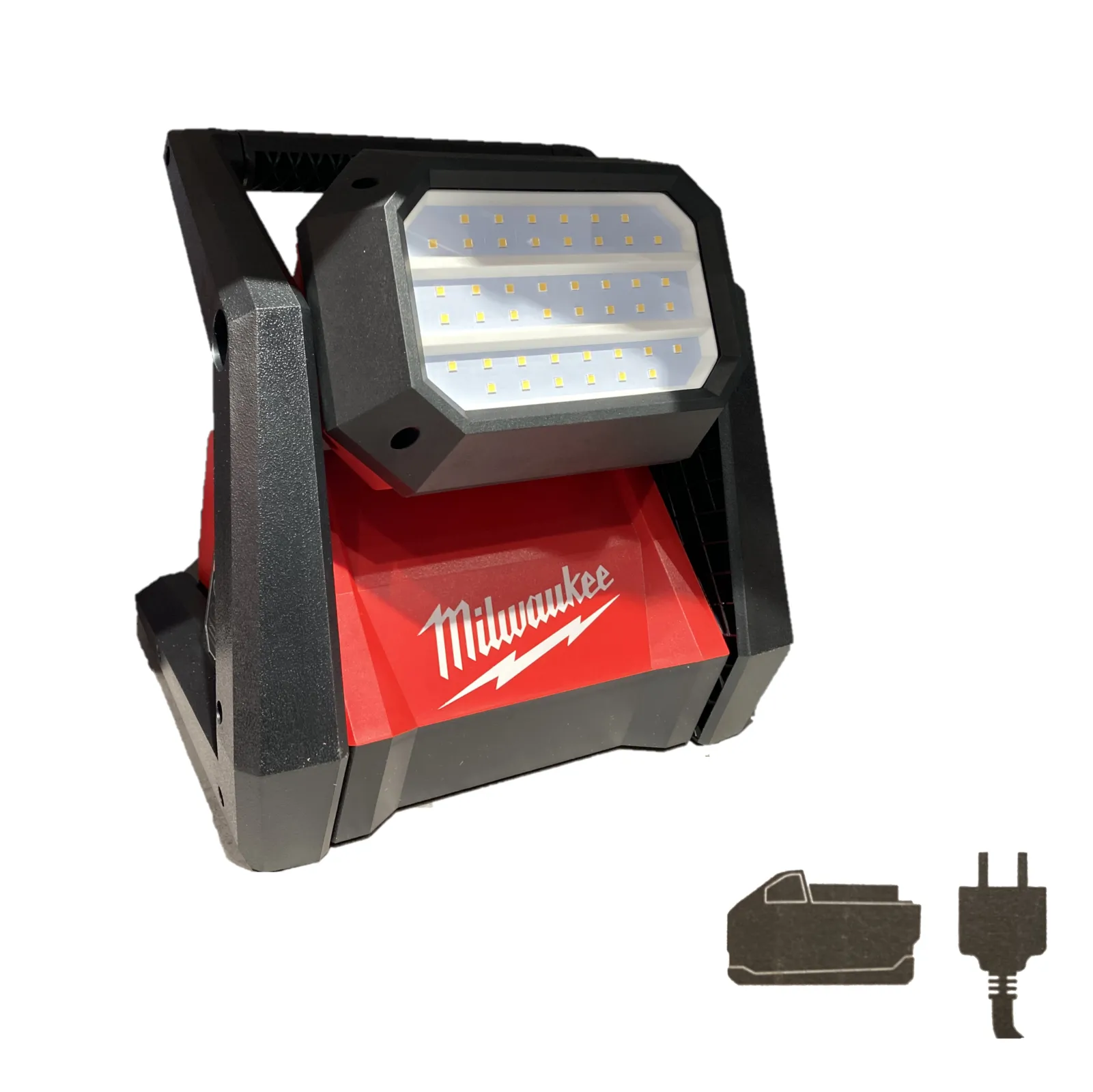 Faro LED da cantiere 4000 lumen a 3 intensità batteria M18 o cavo elettrico MILWAUKEE HOAL-0