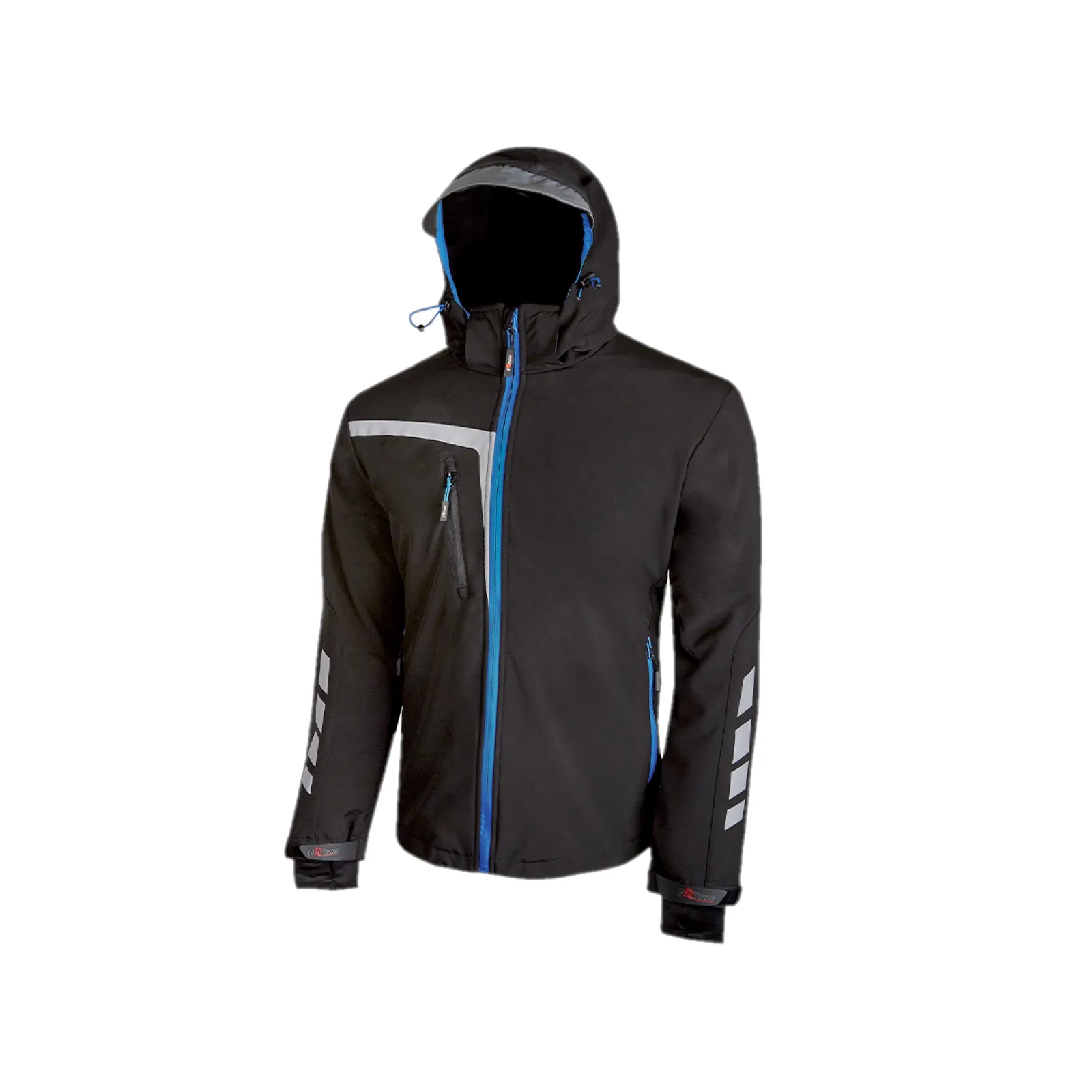 Giacca da lavoro Soft Shell U-POWER QUICK Black Carbon (Blu/Nero) taglie M-L-XL-2XL