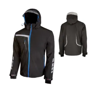 Giacca da lavoro Soft Shell U-POWER QUICK Black Carbon (Blu/Nero) taglie M-L-XL-2XL