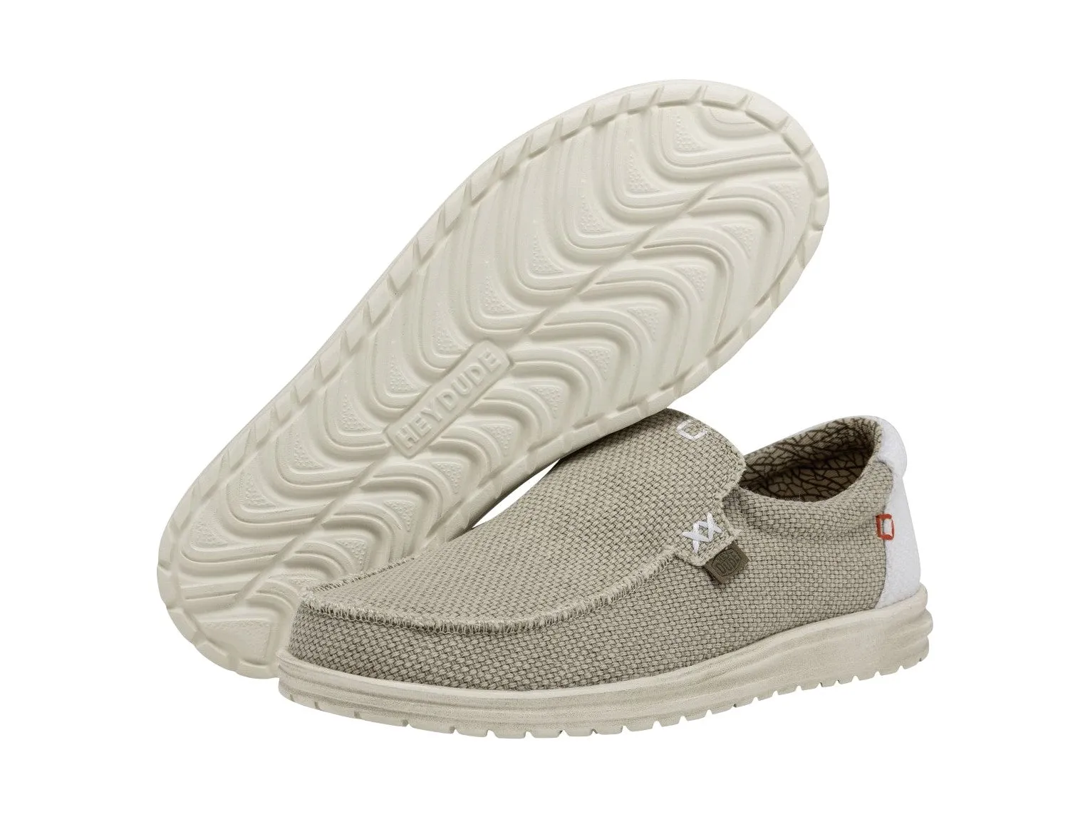 Hey Dude Mikka Braided Off White Slip On Uomo