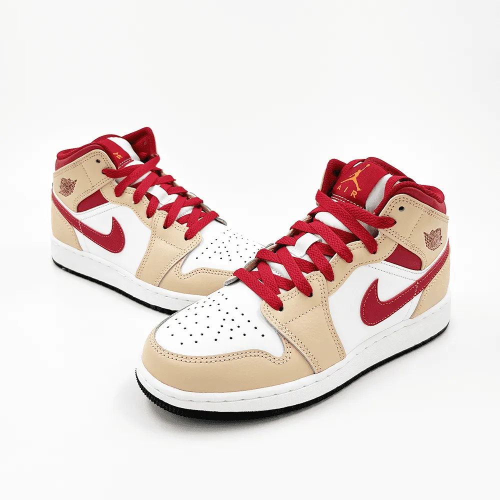 Nike Air Jordan 1 Mid Light Cardinal Curry (GS)