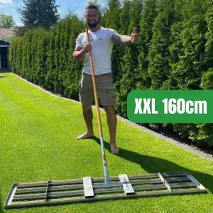 RISISANI Premium Rasenrakel XXL-160 in Edelstahl