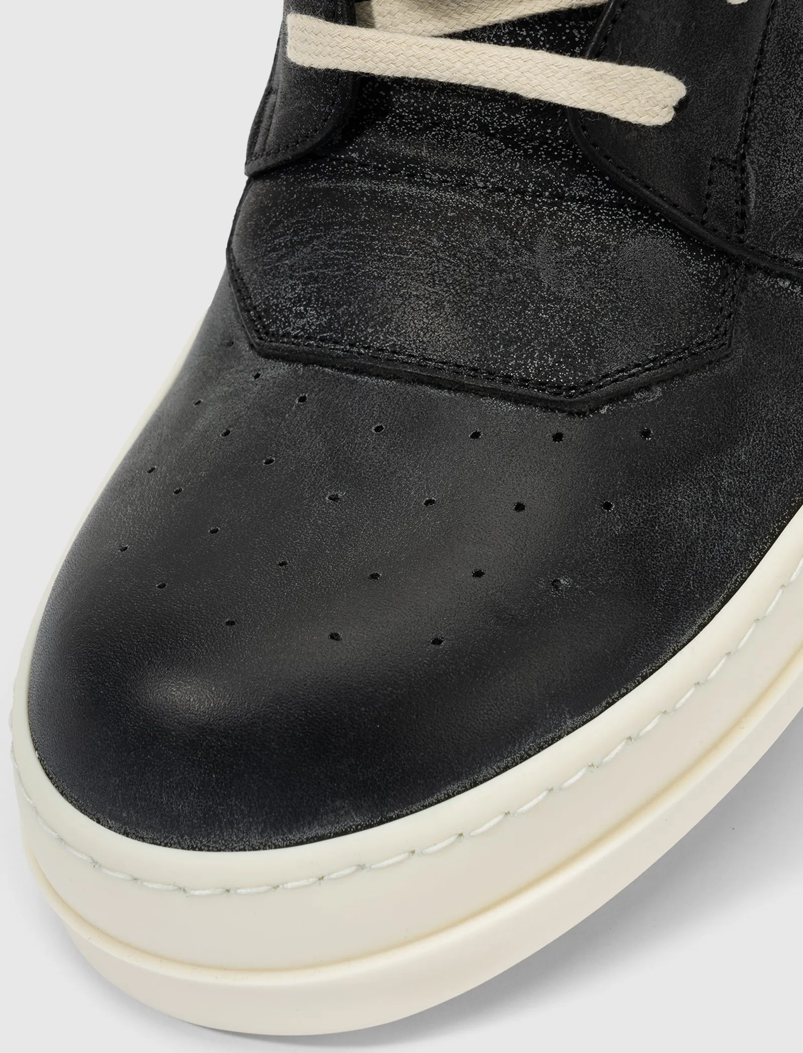 SCARPE IN PELLE GEOBASKET BLACK/MILK