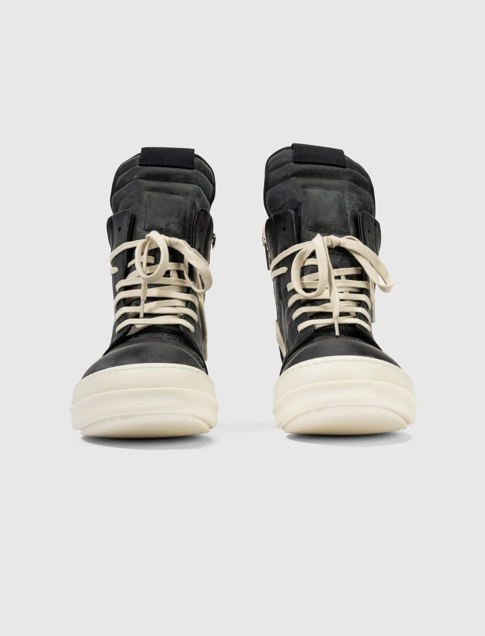 SCARPE IN PELLE GEOBASKET BLACK/MILK