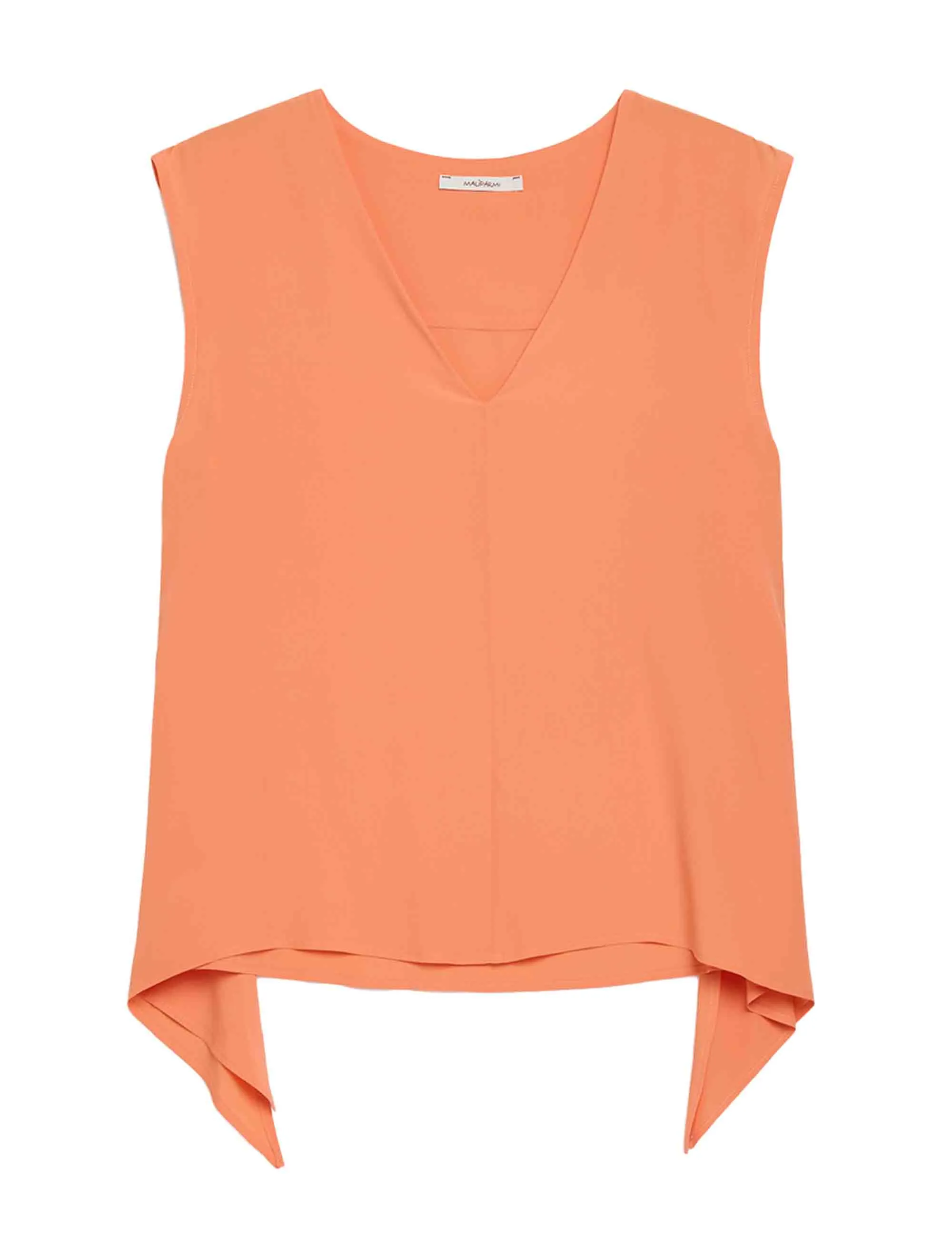 Top donna Fluide Crepe in seta arancione